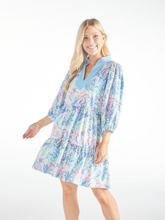 Watercolor Print Summer Dress