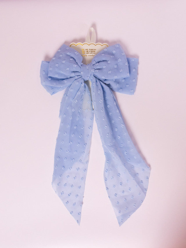 Chiffon Swiss Dot Hair Bow