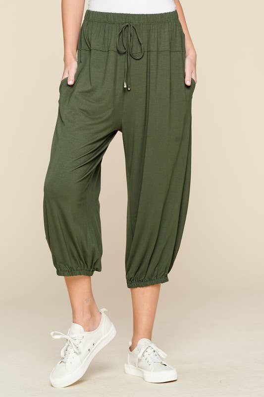 Jogger Jersey Pants: Olive