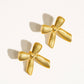 Lillian 18K Gold Non-Tarnish Bow Stud & Ring: Yellow Gold / Ring