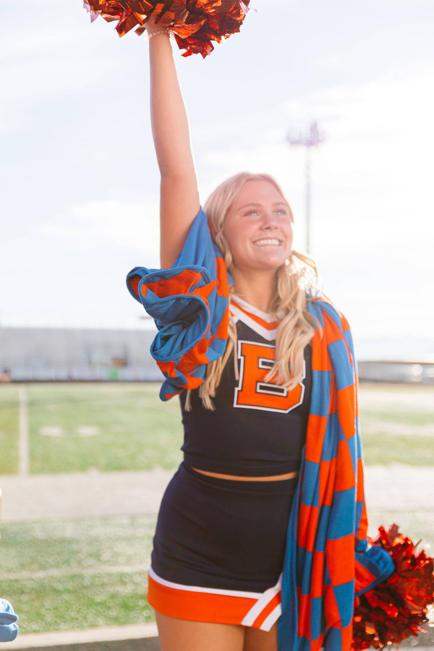 Orange/Blue, Swaddle Blanket, Gameday, Dorm Room: Adult