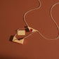 Letter 18K Gold Non-Tarnish Love Letter Heart Necklace: Yellow Gold