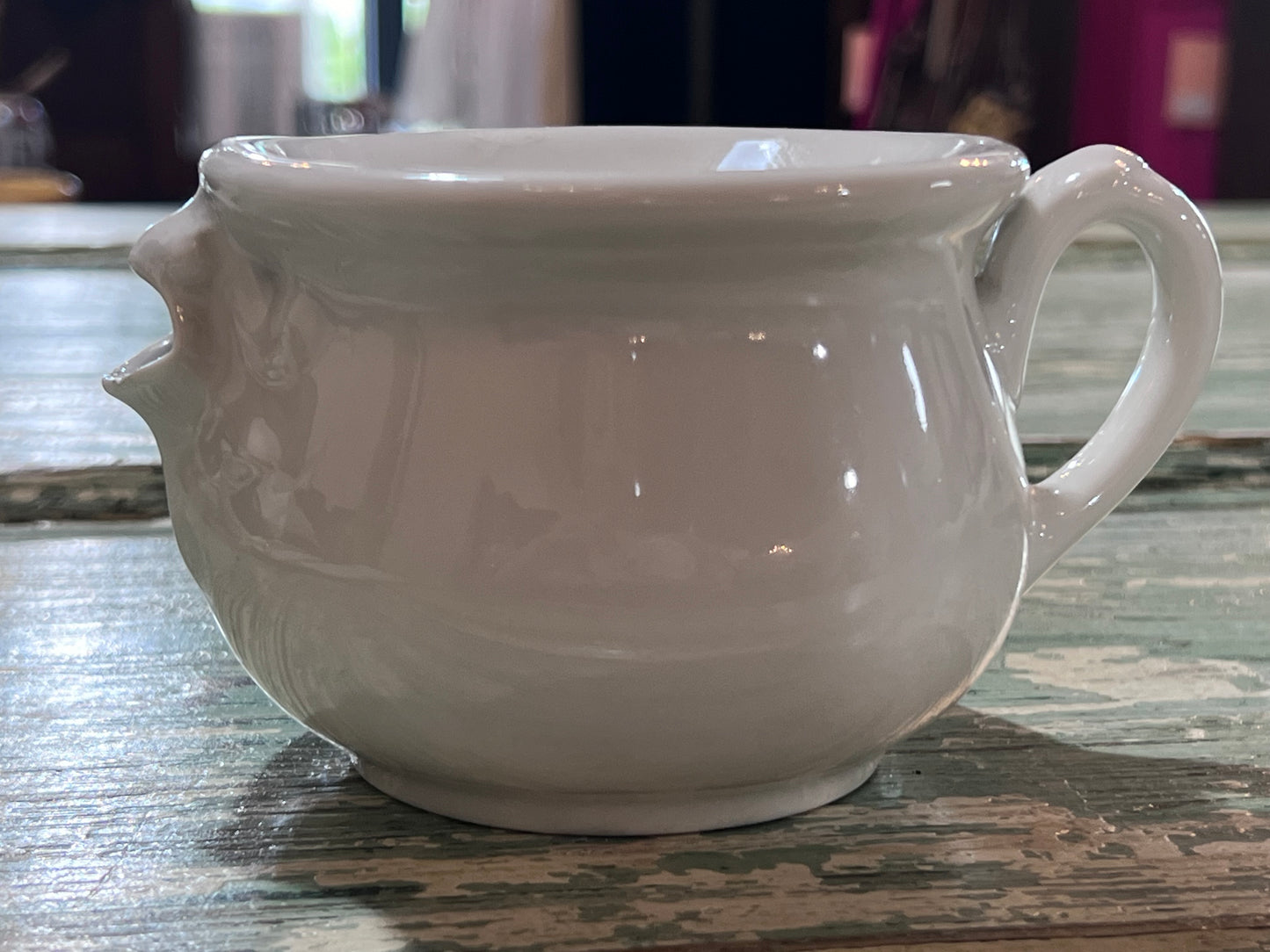 Rare Antique 1876-89 Haviland Lady’s Portable Spittoon White Porcelain