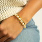 18K Gold PVD Enjoy the Journey Engraved Bangle Bracelet: Gold WJW