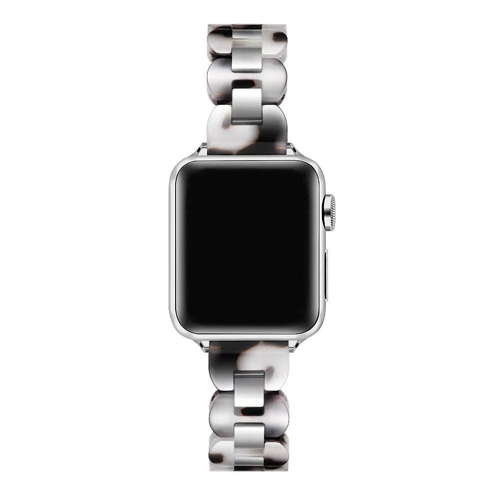 Aria Resin Stainless Steel Band for Apple Watch: Tortoise / Fits All Models Posh Tech