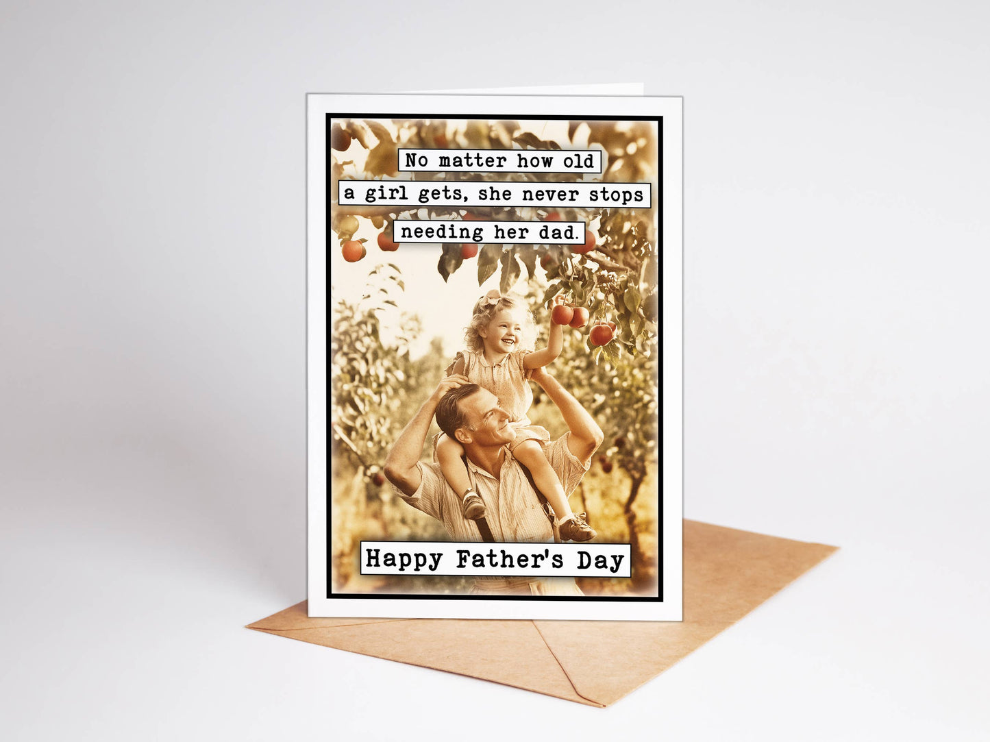 Handmade Fathers Day Card: No matter how old a girl gets, she never stops needing her dad
