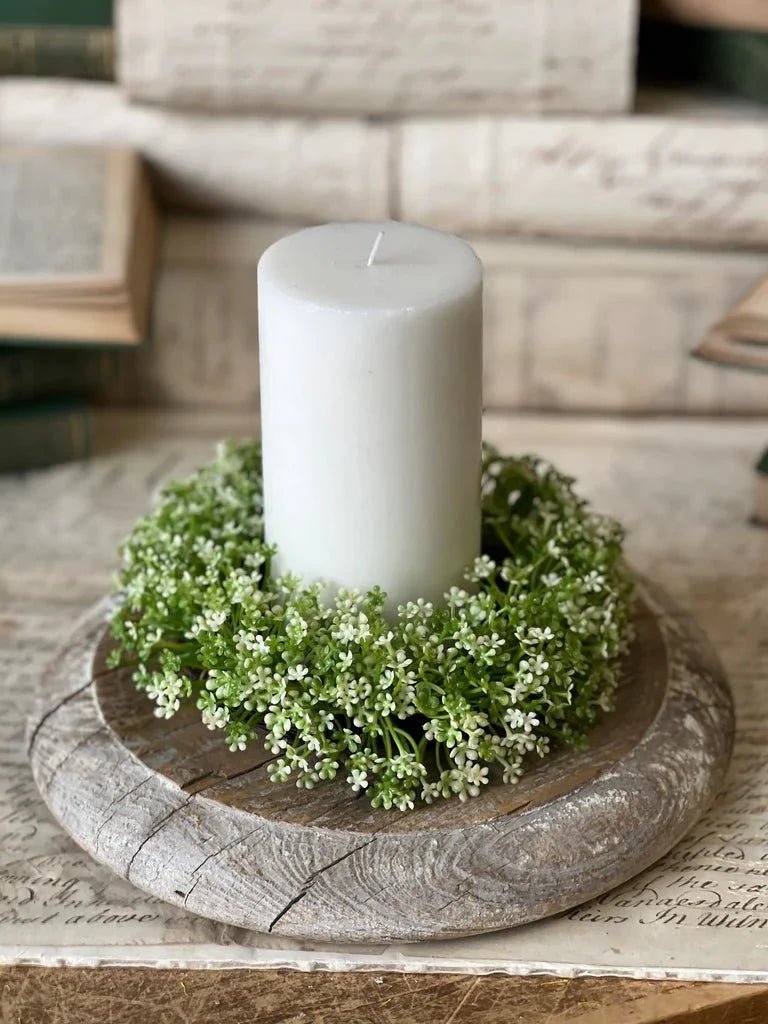 10" Elfin Blooms Candle Ring - The Mustard Seed Collection, The Seed