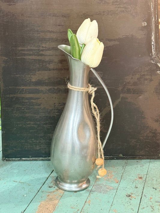 10" Pewter Royal Holland Daalderop Vase - The Mustard Seed Collection, The Seed