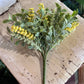 10" Yellow & Green Leaf Floral Sprig - The Mustard Seed Collection, The Seed