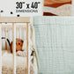 100% Cotton Reversible Muslin Baby Blankets: Blue 