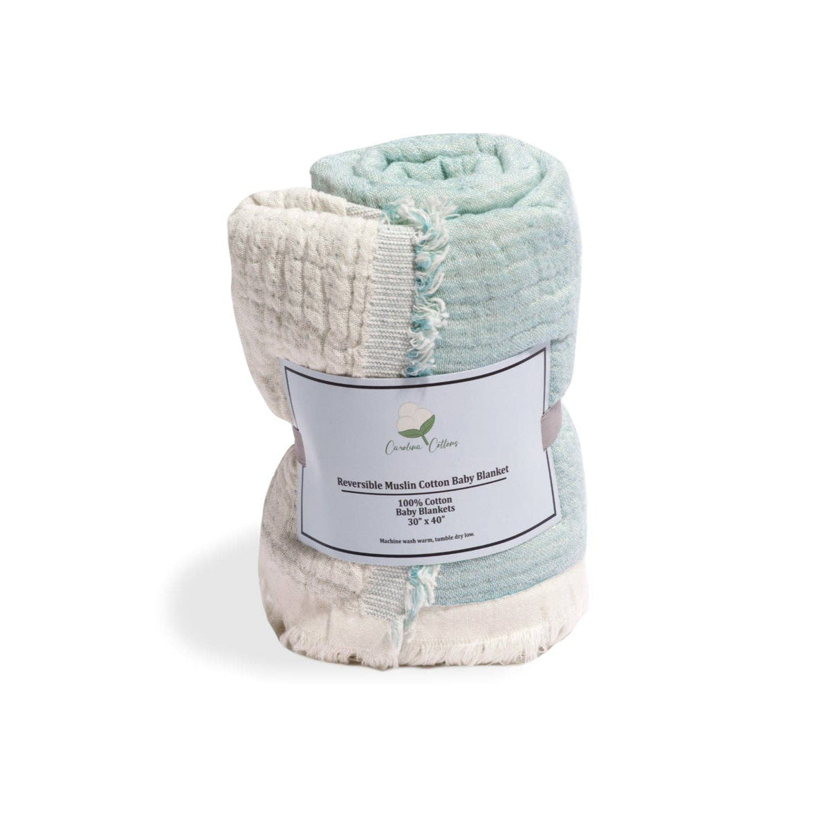 100% Cotton Reversible Muslin Baby Blankets: Pink 