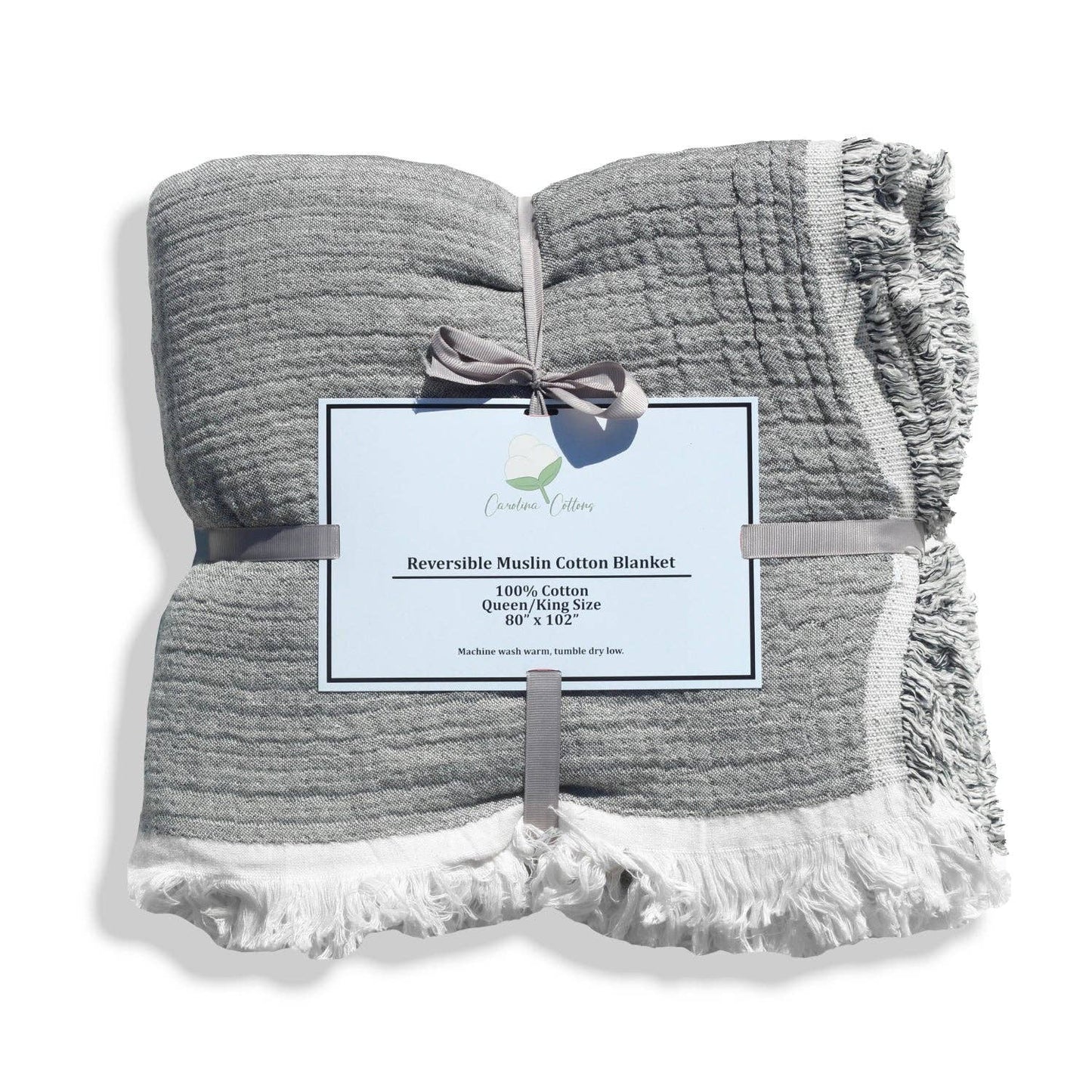 100% Cotton Reversible Muslin Coverlet 80" x 102": Coffee/Ivory