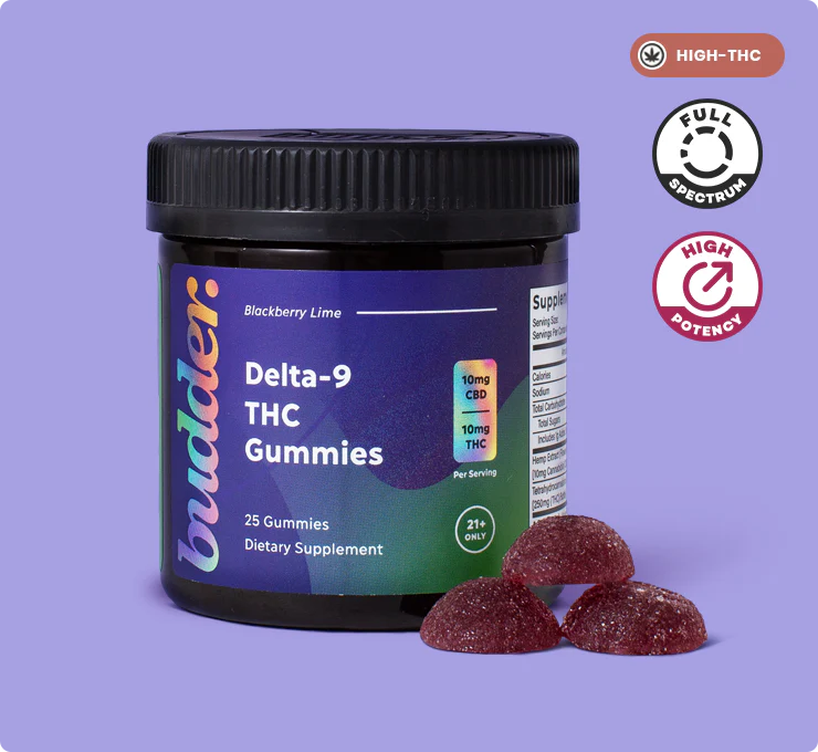 Blackberry Lime 10MG Delta 9 THC Gummies (Budder)