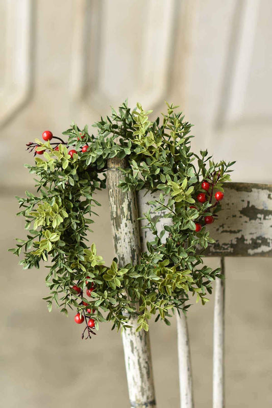11" New England With Berries Candle Ring - The Mustard Seed Collection, The Seed