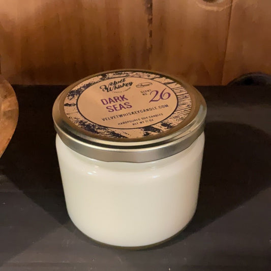 11 oz Dark Seas Velvet Whiskey Candle - The Mustard Seed Collection, The Seed
