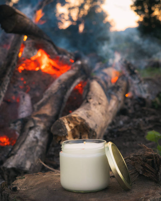 11 oz Tranquil Campfire Candle - The Mustard Seed Collection, The Seed