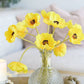 11" Real Touch Poppy-6 stems per bundle: Blush and Beauty Pink