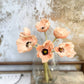 11" Real Touch Poppy-6 stems per bundle: Blush and Beauty Pink