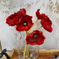 11" Real Touch Poppy-6 stems per bundle: Blush and Beauty Pink
