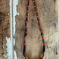 11" Vintage Red & Black Glass Bead Necklace - The Mustard Seed Collection, The Seed