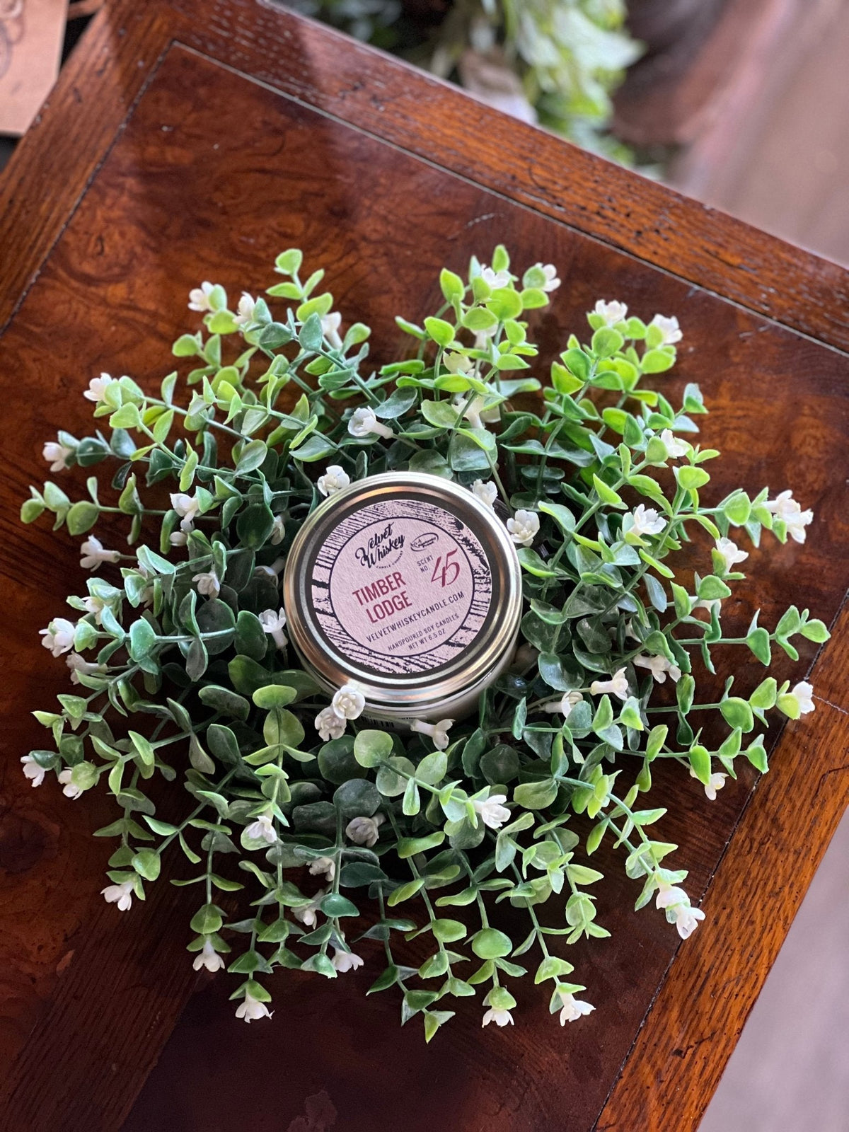 11" White Blooms Candle Ring - The Mustard Seed Collection, The Seed