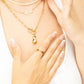 18K Gold PVD Stainless Steel  "Hope" Script Charm Necklace: Gold WJW