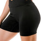 V-Waist Ribbed Shorts – High Waist Sculpt Fit: Black MIO WHOLESALE