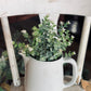 12" White & Green Leaf Floral Sprig - The Mustard Seed Collection, The Seed