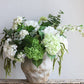 12.5"Real Touch lifelike Hydrangea-6”bloom: Soft Ivory - The Mustard Seed Collection, The Seed