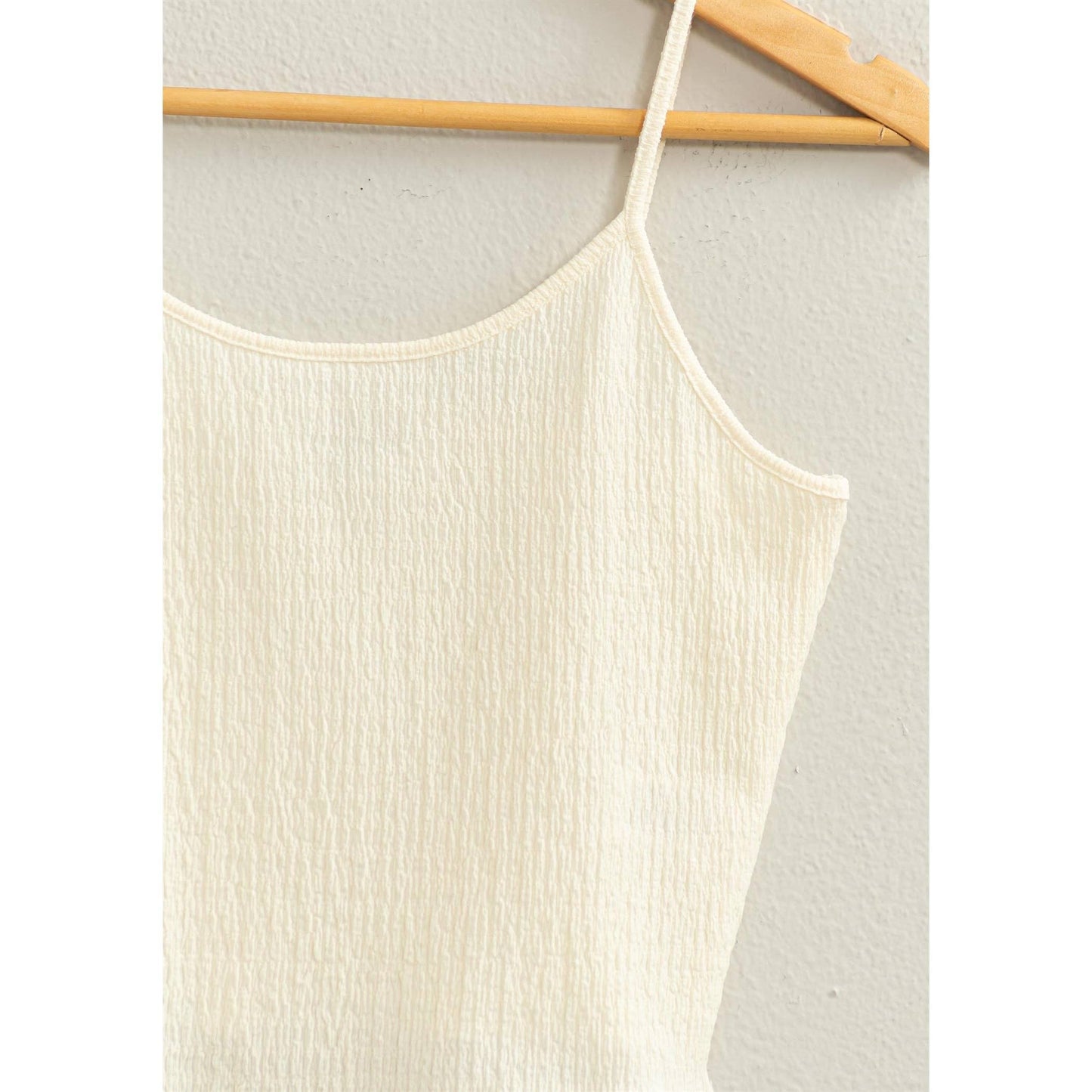 CROP CAMI TOP IN CREAM - LARGE