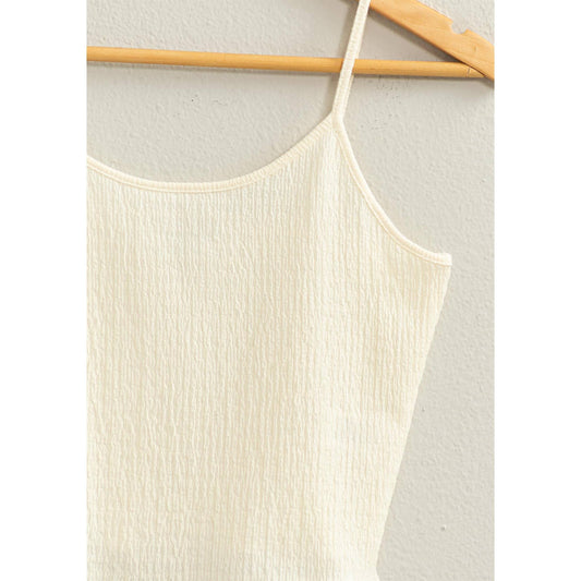 CROP CAMI TOP IN CREAM - LARGE