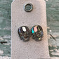 12mm Cushion Cut Austrian Crystal Gold Silver Skull
