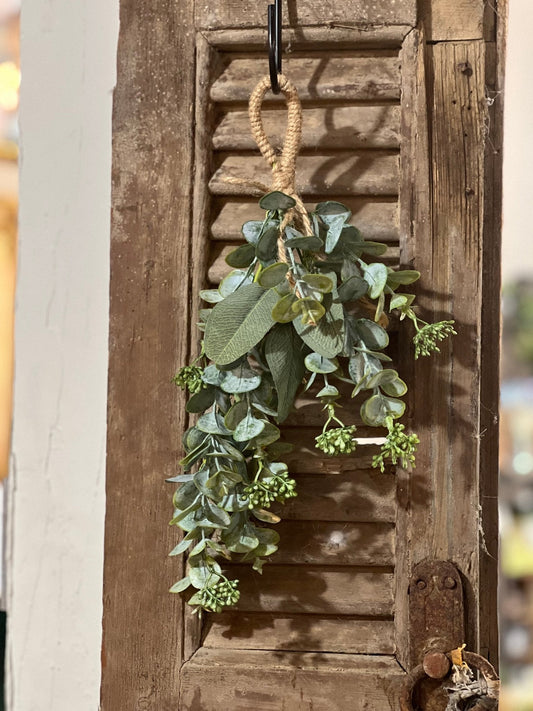 13" Green Leaf Hanger - The Mustard Seed Collection, The Seed