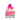 Duckie Bubbly Donut Bath Bomb - pink and white Calla Lily Cosmetics