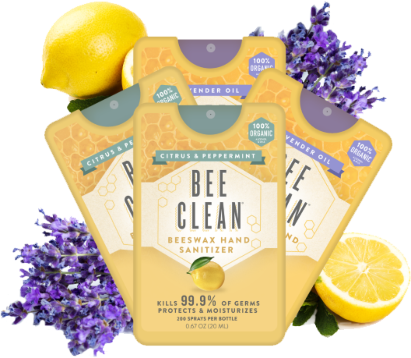 Bee Clean Organic Beeswax Hand Sanitizer Citrus Peppermint