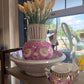 Pitcher Bowl Set Pink Teal Lawleys Norfolk Stoke Pottery Wilkinson England LTD 300 L