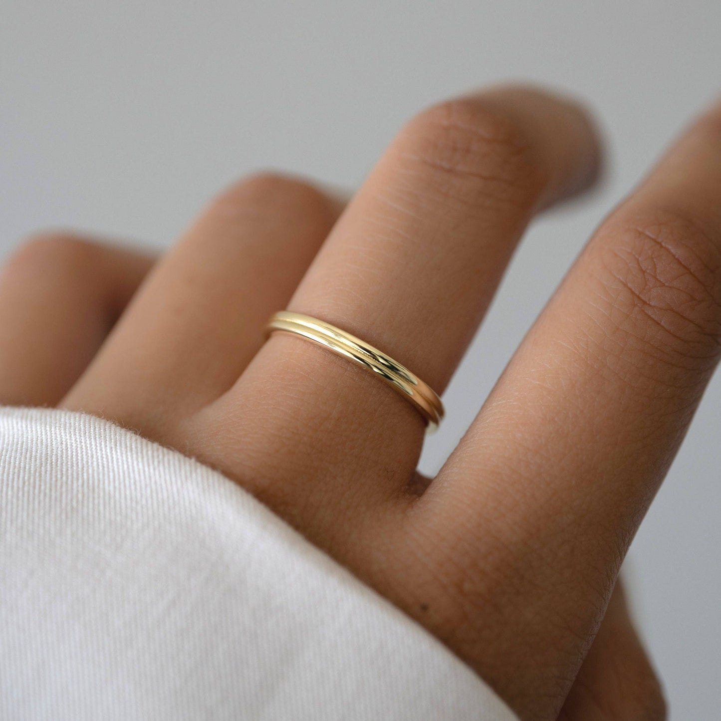 Double Band Ring: Gold / 8