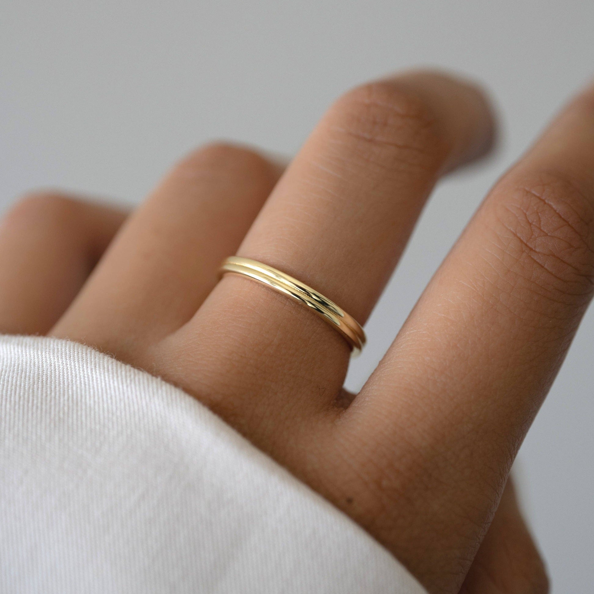 Double Band Ring: Gold / 8