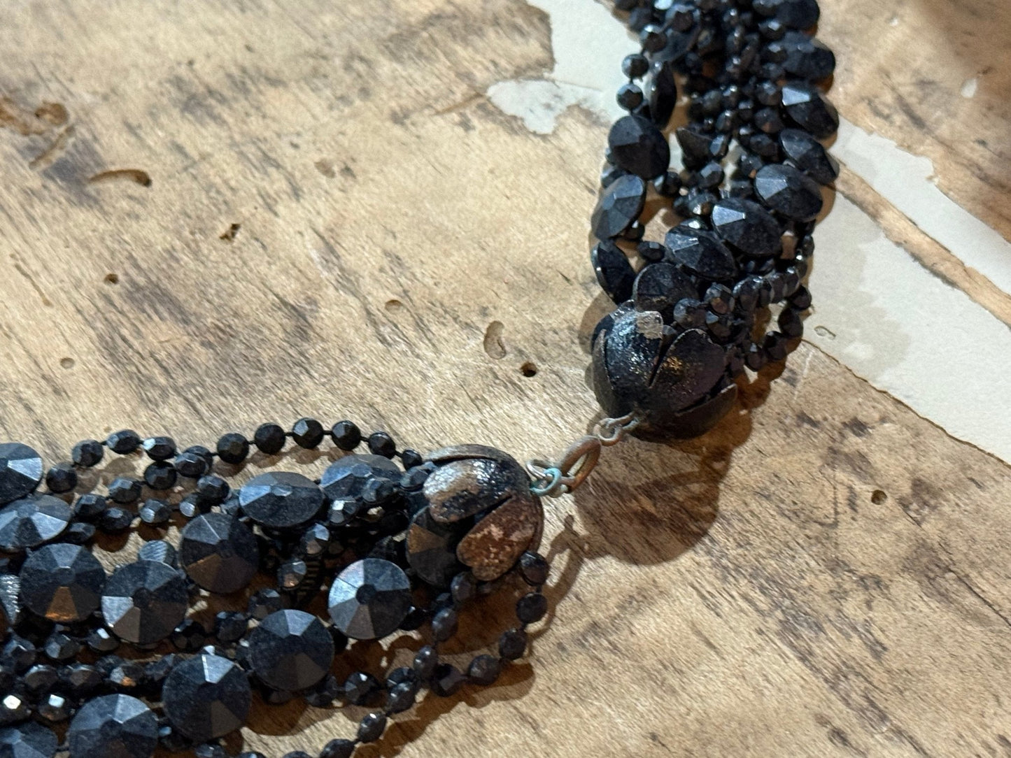 14"Vintage Black Necklace - The Mustard Seed Collection, The Seed