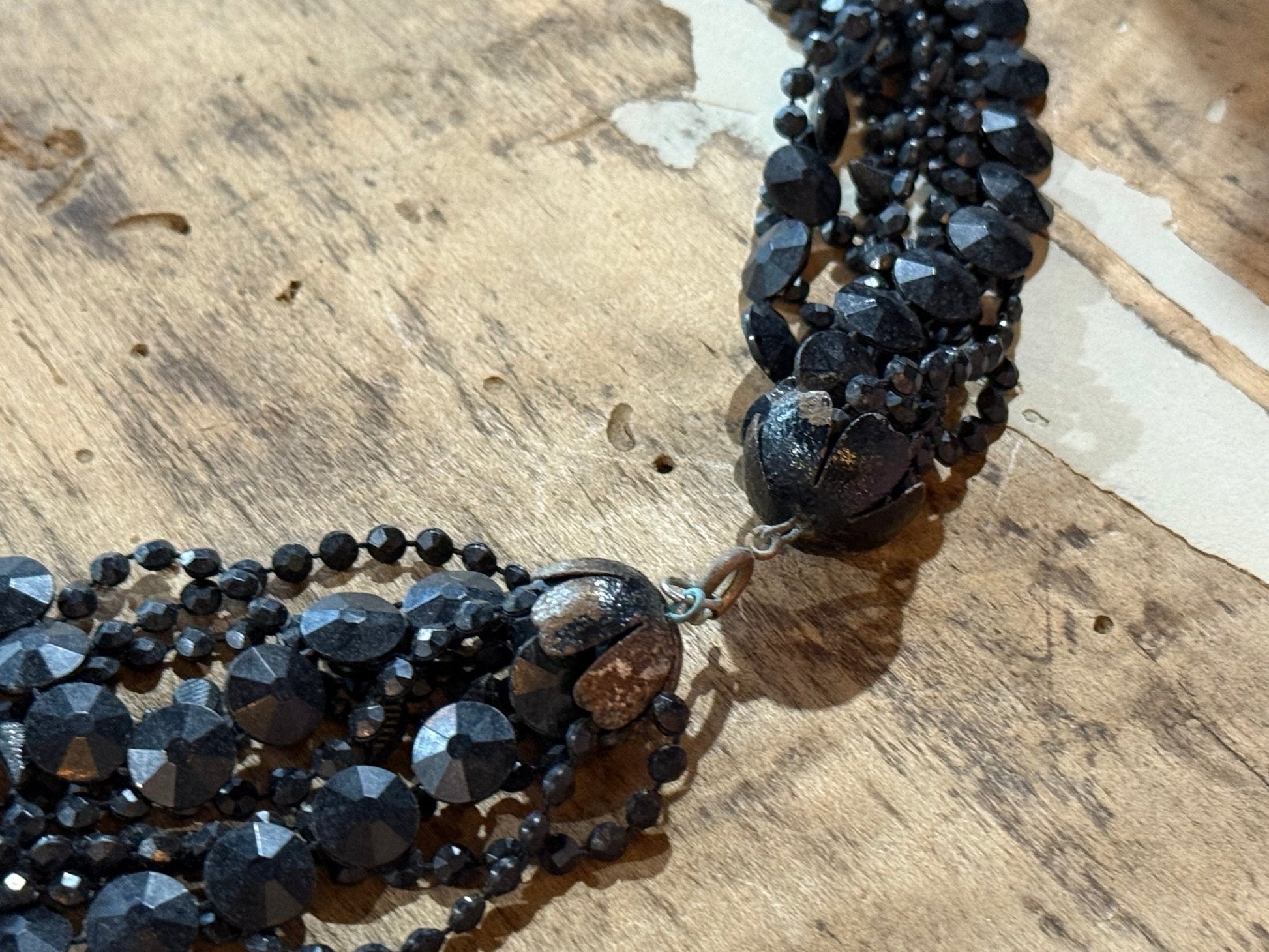14"Vintage Black Necklace - The Mustard Seed Collection, The Seed