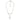 Set of Two Chain Link Necklaces Featuring Rhinestone Cross Pendant Silver Judson