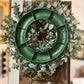 16" Green Leaf Wreath / Candle Ring - The Mustard Seed Collection, The Seed