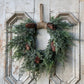 16" Silver Thread Cedar Wreath