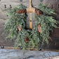 16" Silver Thread Cedar Wreath