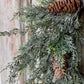 16" Silver Thread Cedar Wreath