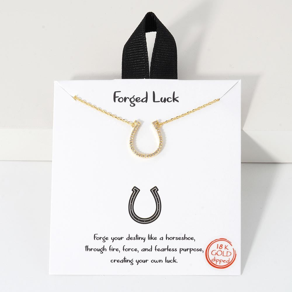 Forged Luck Horseshoe Necklace