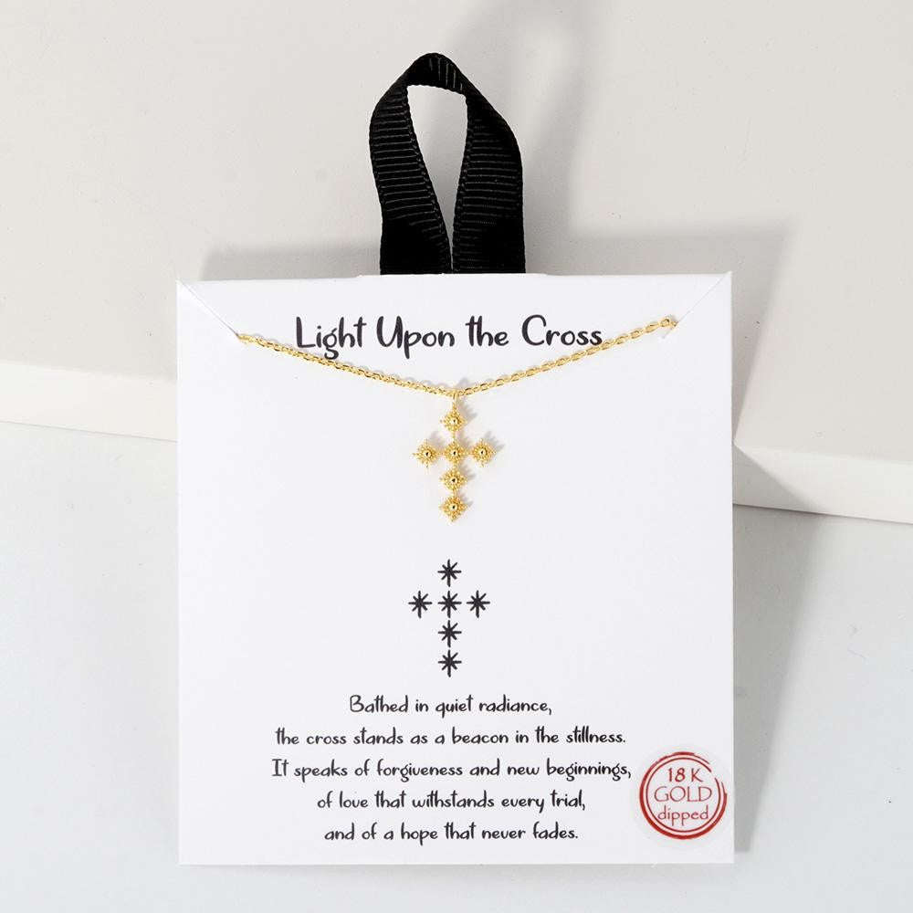 Light Upon the Cross Necklace Gold