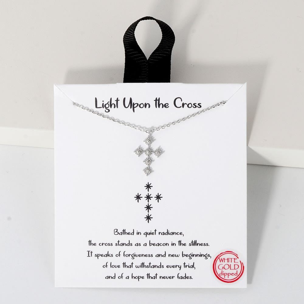 Light Upon the Cross Necklace Silver