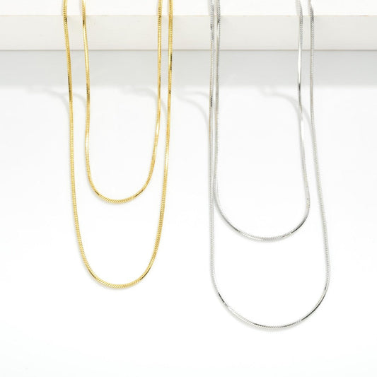 Layered Chain Link Necklace