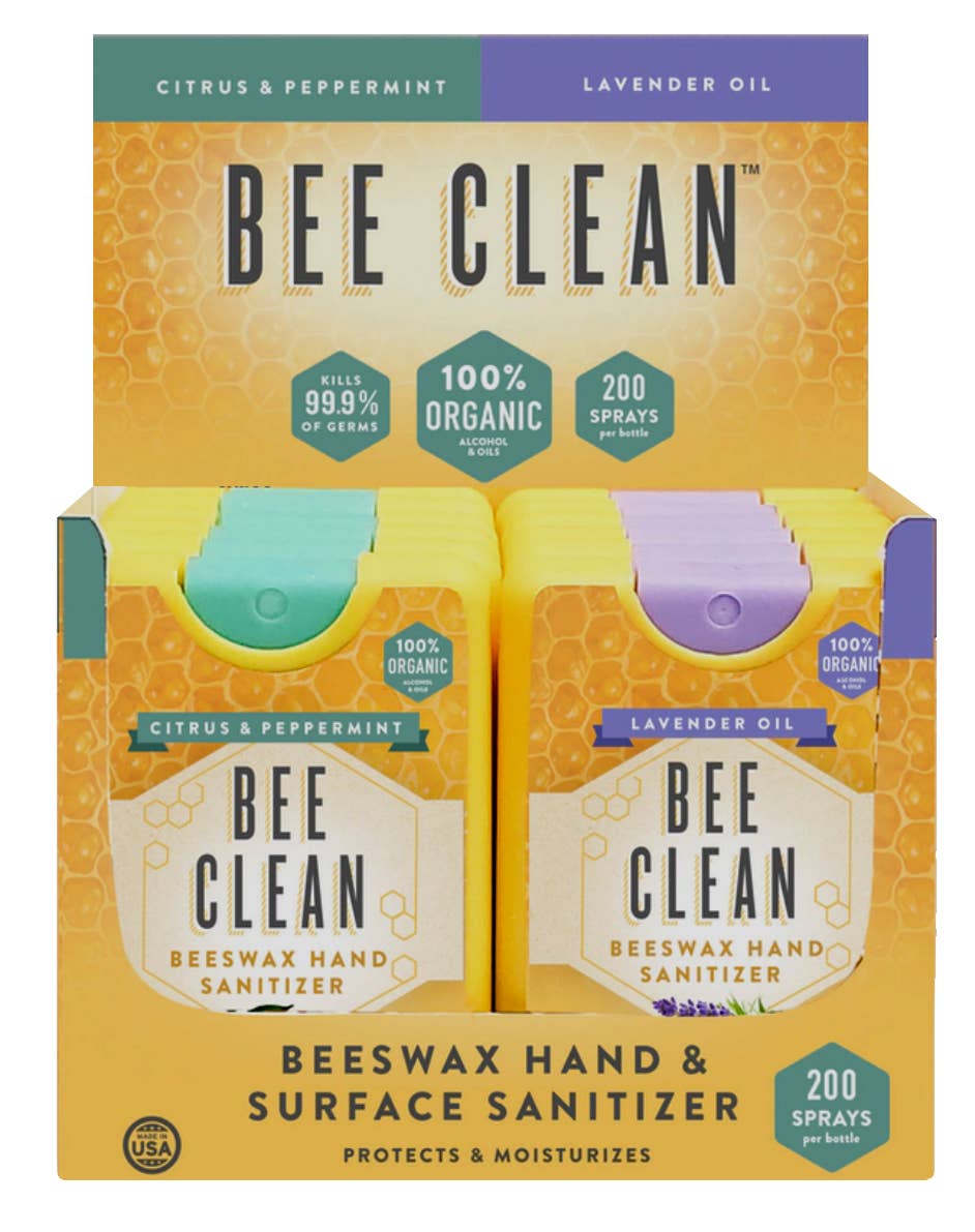 Bee Clean Organic Beeswax Hand Sanitizer Citrus Peppermint
